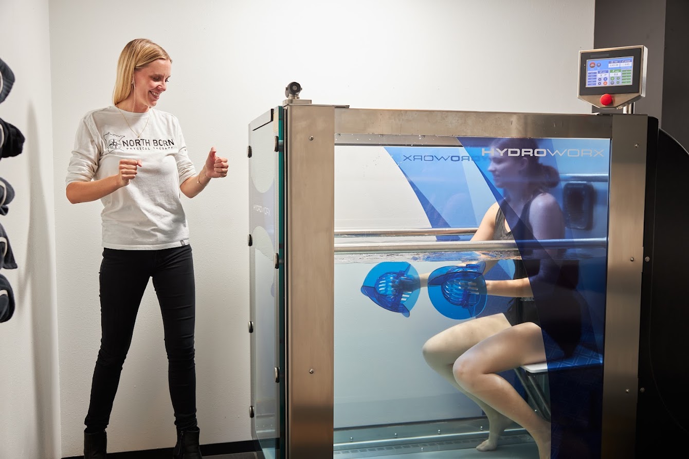 Hydrotherapy chamber at North Born Physical Therapy